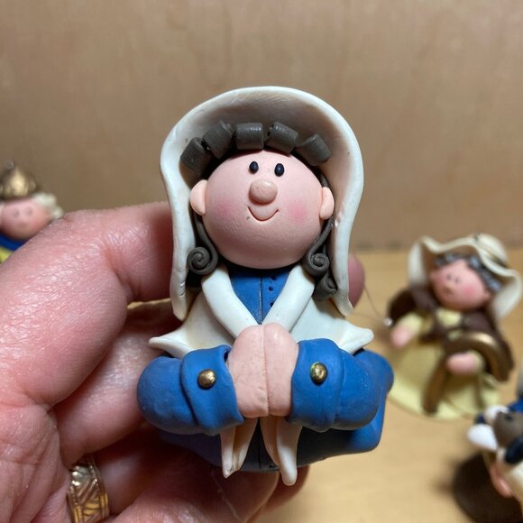 Nativity Set Tree Ornaments Polymer Clay Handmade - Picture 9 of 11